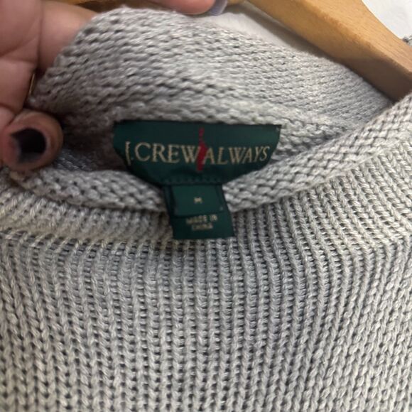 J Crew Always Roll Neck Vintage Classic Gray Women's M Casual Knit Sweater - Picture 1 of 9